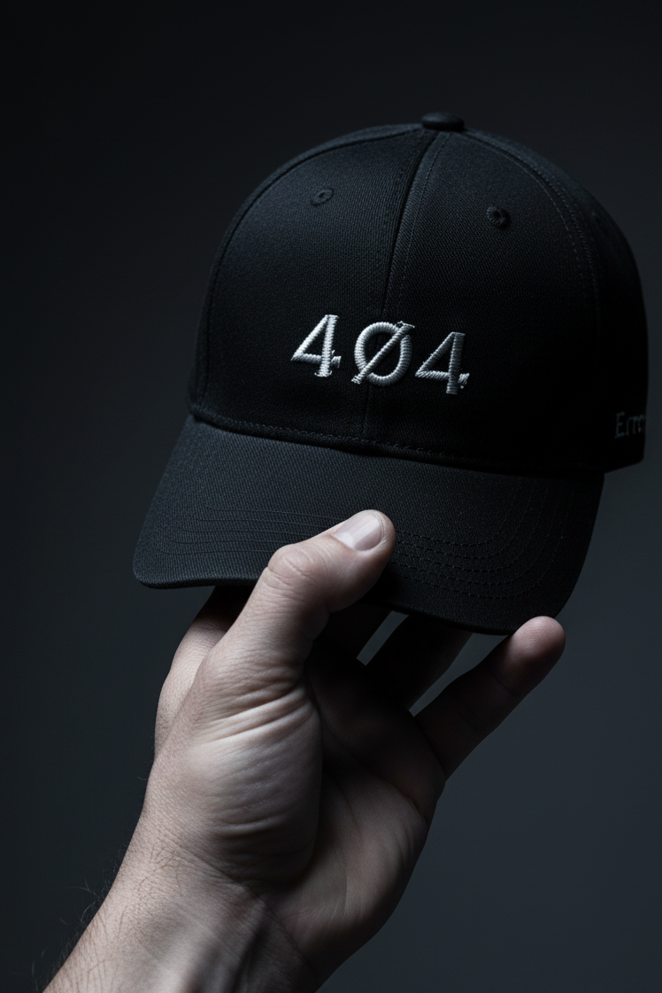 VX404 Error Cap close up hand shot underground streetwear headwear Vorxen